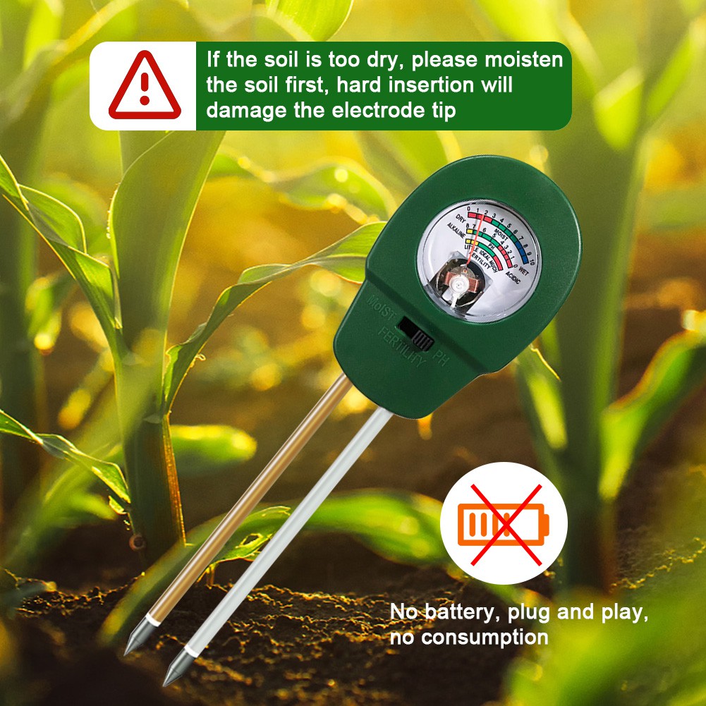 [New product] 3 in 1 PH/humidity/fertility soil meter Portable soil tester Gardening tree planting paddy field irrigatio