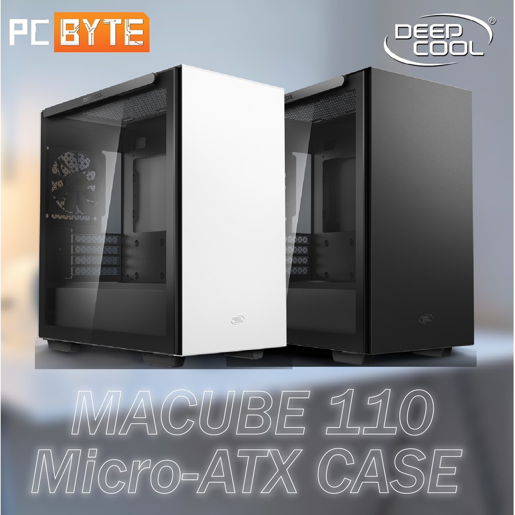 Deepcool Macube 110 Micro-ATX Case TG - Black/White | Shopee Malaysia