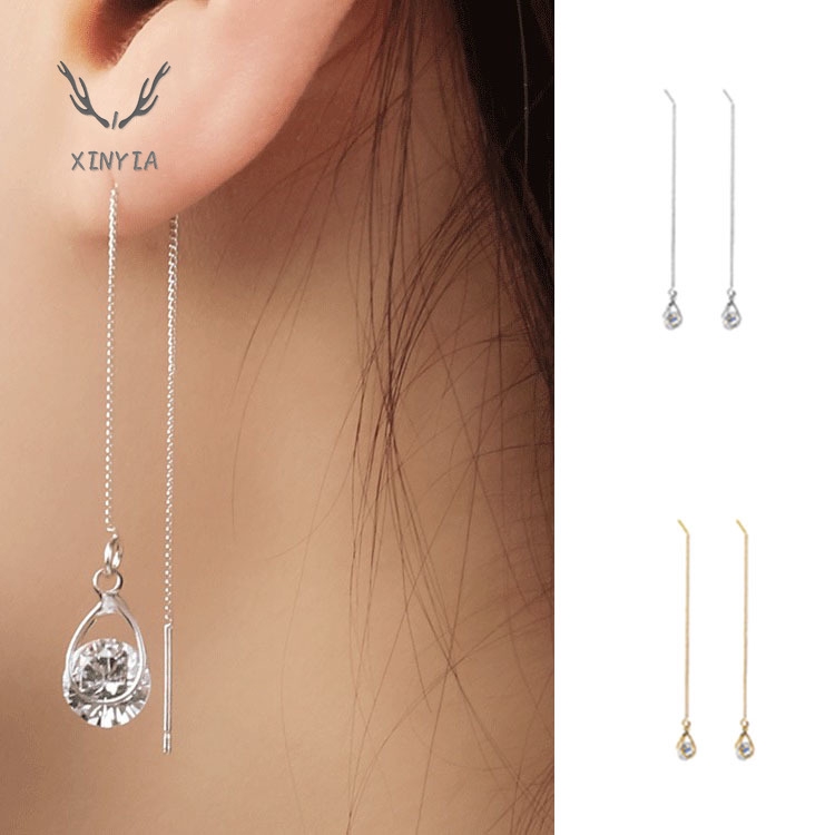 Anting Mode Drop Pendant Rumbai Asimetris Wanita Anting Panjang B1 Shopee Malaysia