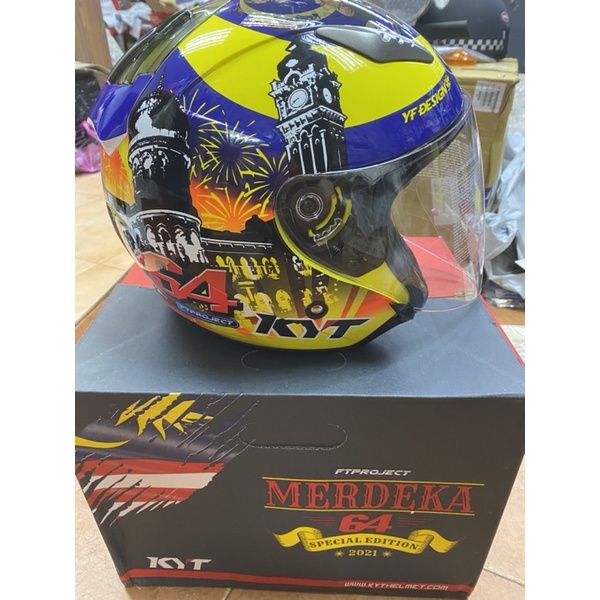 KYT Helmet Merdeka 64 special edition YF Design FTPROJECT Shopee Malaysia