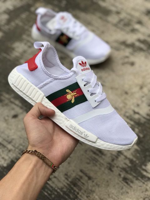 READY STOCK] ADIDAS NMD GUCCI BEE WHITE | Shopee Malaysia