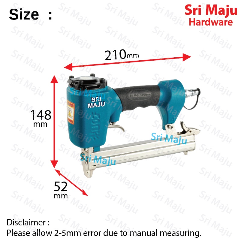 Maju Zf 1010 F Quality Pneumatic Air Staple Stapler Nailer Nail Gun Tool Furniture F10 Type Brad Nail 1004 1007 1010 F Shopee Malaysia