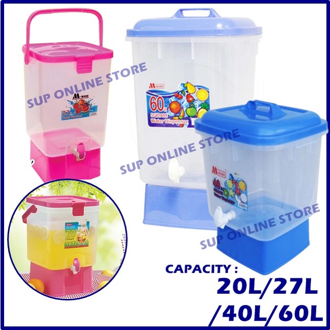 MWare Water Dispenser / Water Container / Bekas Air / Storage / 20L / 27L / 40L / 60L( Random Colour )