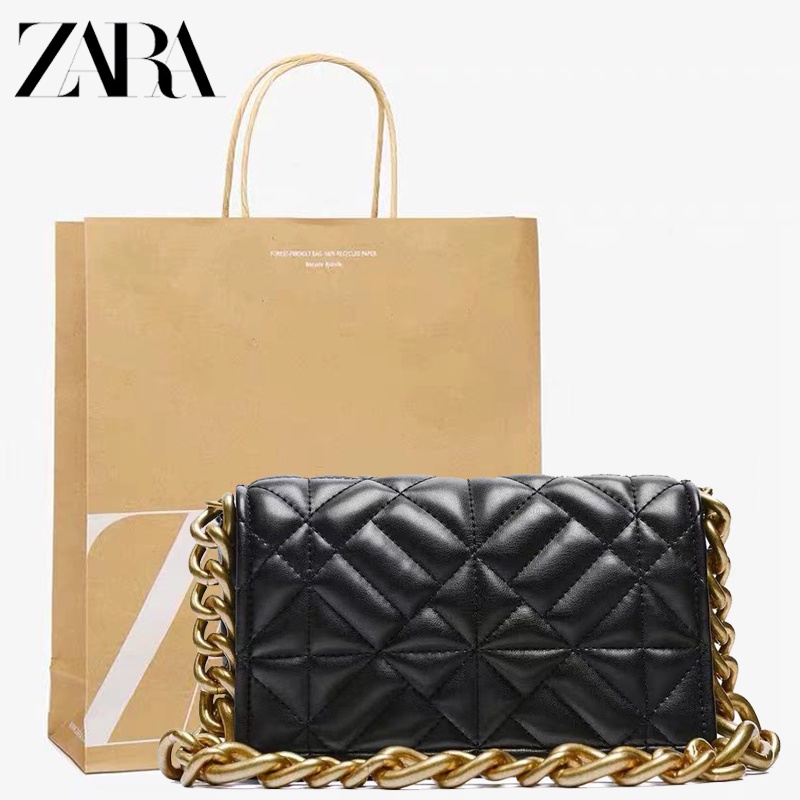 Lowest Price Zara Fashion Trend Women's Handbag Diagonal Diagonal Chain Ladies Quilted Shoulder Underarm Bag