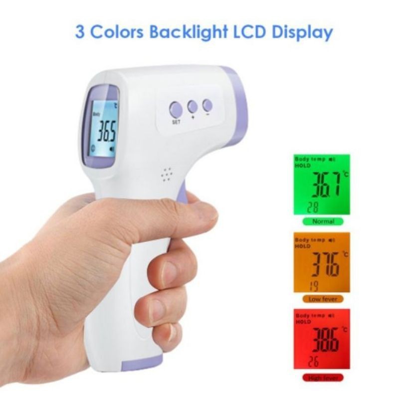 Household Digital Infrared Thermometers Hand Held LCD Screen Ear Forehead Human Body Hygrometer Temperature Measurement Tool 