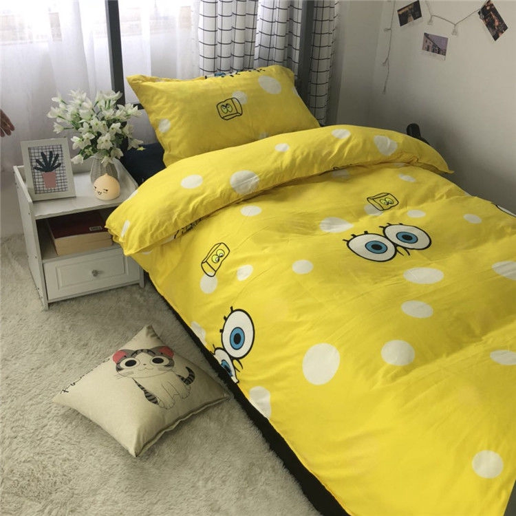 Spongebob Student Dormitory Single Sheet Quilt Cotton Three