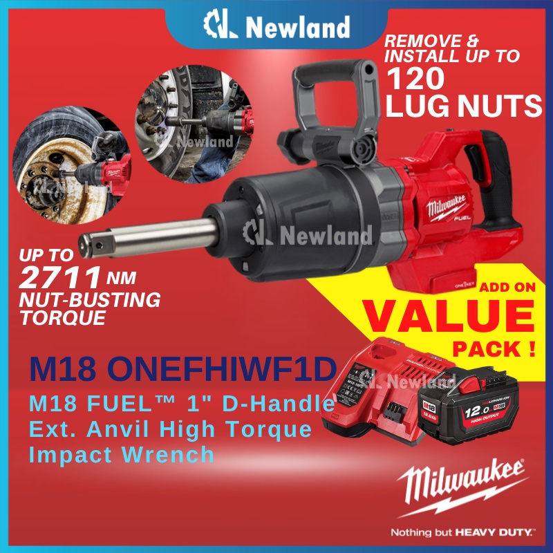 Milwaukee M18 ONEFHIWF1D 1" High Torque Impact Wrench D Handle With