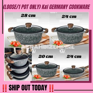 Ready Stock K I Germany 30 32cm Die Cast Stone Granite Non Stick Induction Wok Pan Standable Lid Kuali Batu Shopee Malaysia