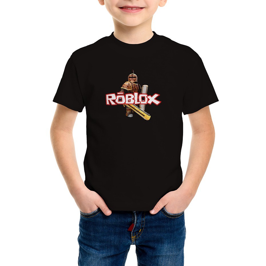 Roblox Knight Kids T Shirt Set Short Sleeve Baju Kanak Boys Girls Summer Clothes Children Fashion Shopee Malaysia - roblox knight t shirt
