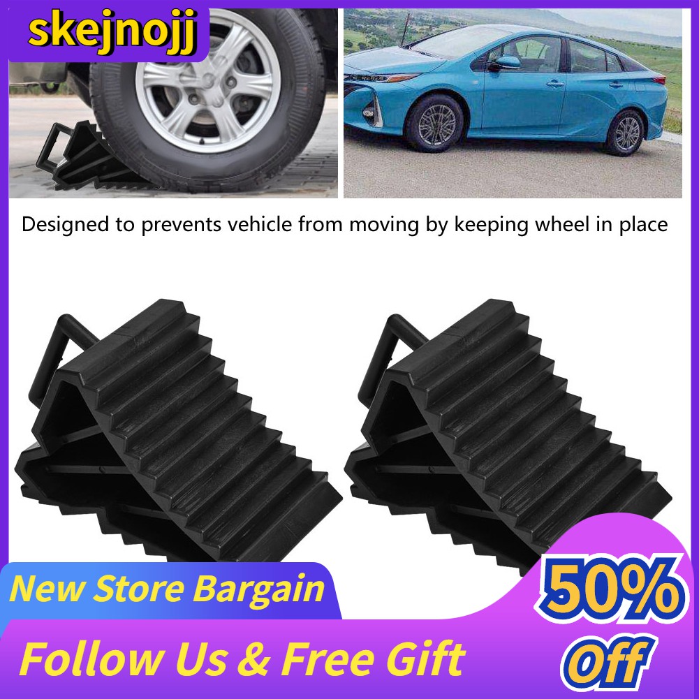 Universal Slip Stoppers,1 Pair Car ABS Plastic Anti-slip Block Tyre Slip Stopper Wheel Alignment Block Tire Support Pad 