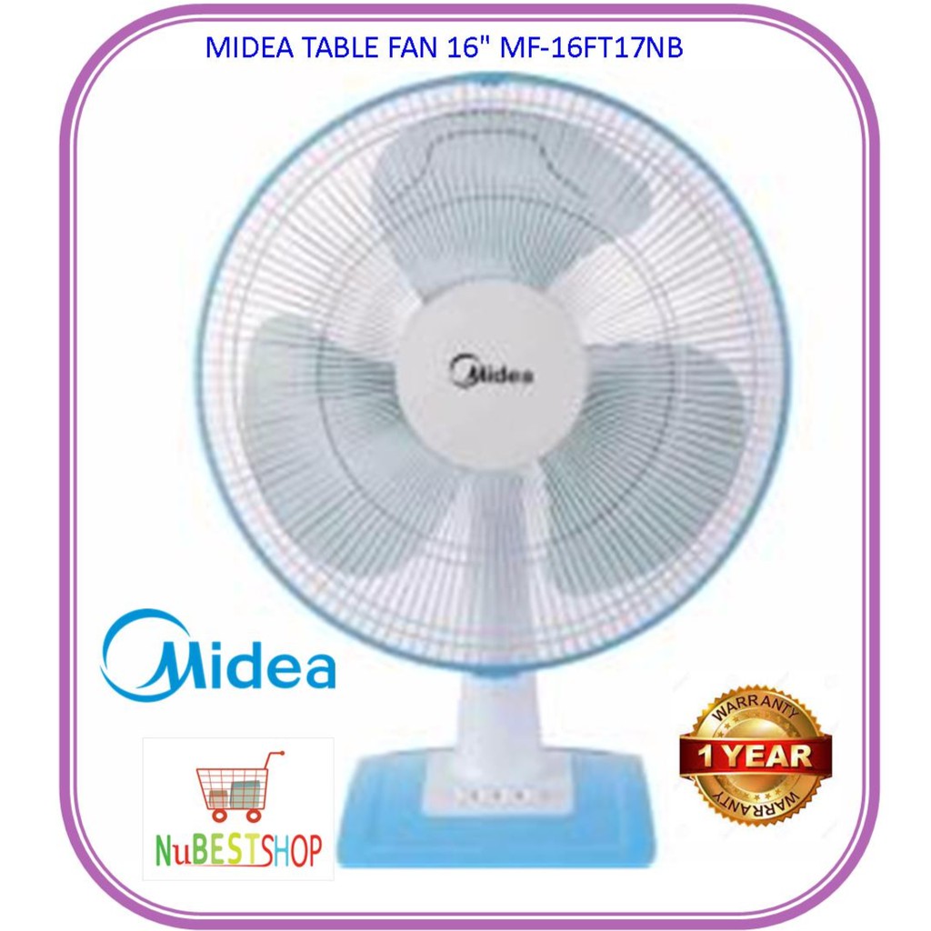 Midea Table Fan 16 Mf 16ft17nb Shopee Malaysia