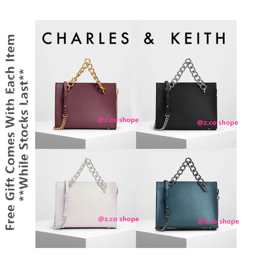 chain handle tote bag
