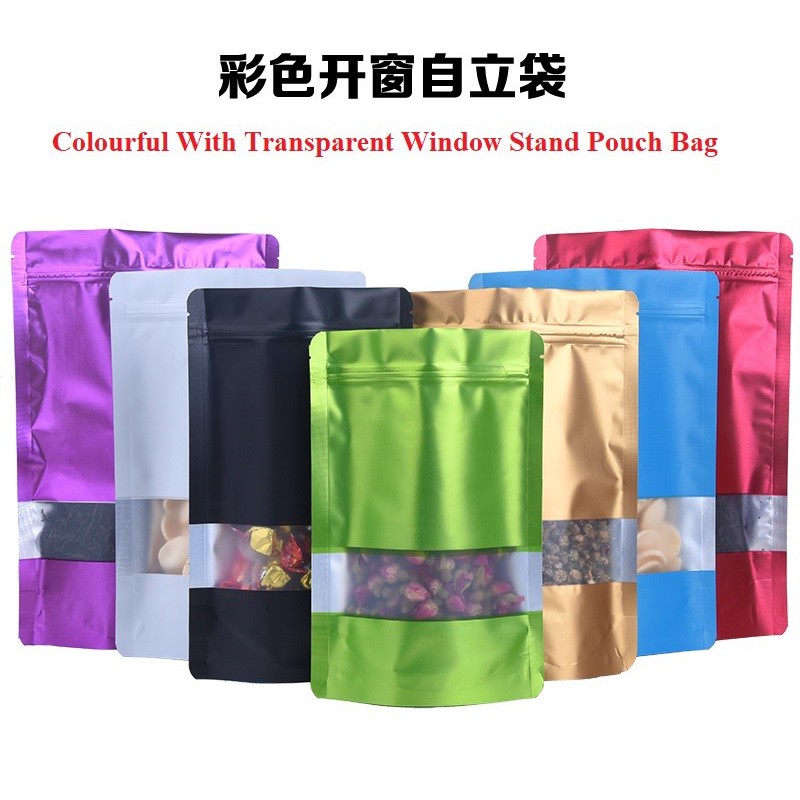 Colorful Matte Stand Up Pouch  Zip Lock Plastic Bag(25 PCS) | Shopee  Malaysia