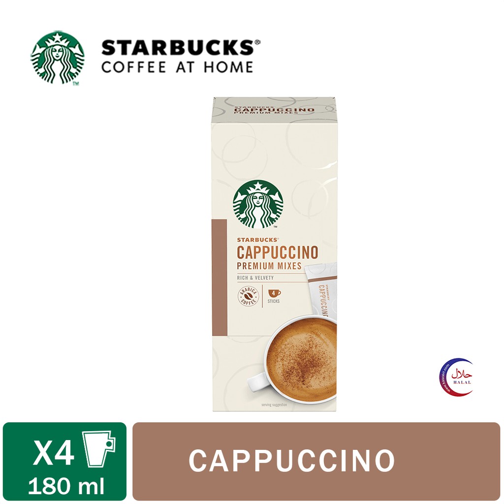 Starbucks® Cappuccino Premium Instant Coffee Mixes (4 Sticks/Box