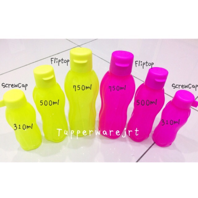 Tupperware Neon Eco Bottle 310ml / 500ml / 750ml