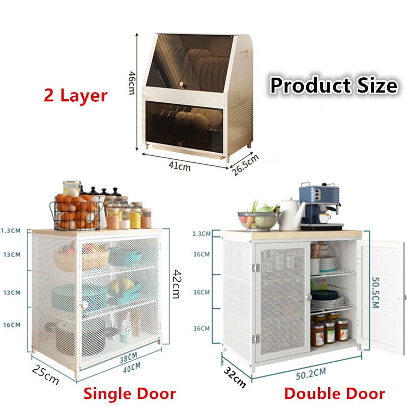 【i.Rumah】Rak Dapur Storage Cabinet Cupboard Kitchen Rack Storage Table