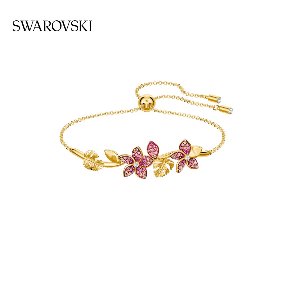 Swarovski TROPICAL Pink Bloom Female Bracelet Jewelry