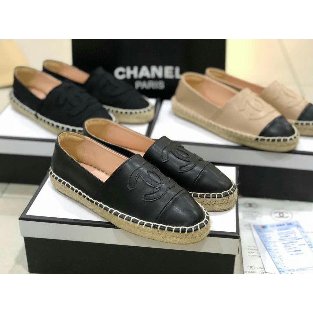 chanel platform espadrilles