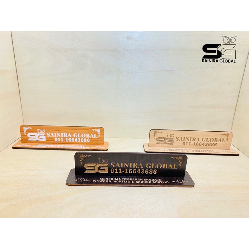 PREMIUM PERSONALIZE DESK NAME PLATE / STAND TABLE NAME / STAND MEJA