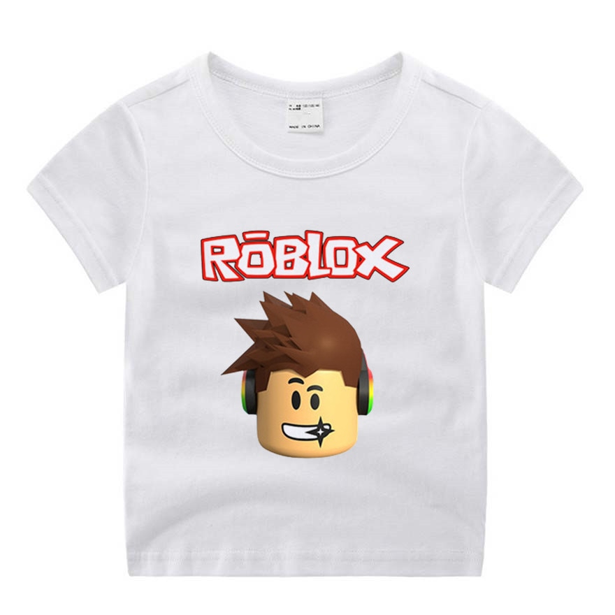 Baby Boy Girl Roblox Cute Print Clothes Children Funny T Shirt Round Neck Cotton Children 2 12 Birthday Shopee Malaysia - cute female roblox outfits