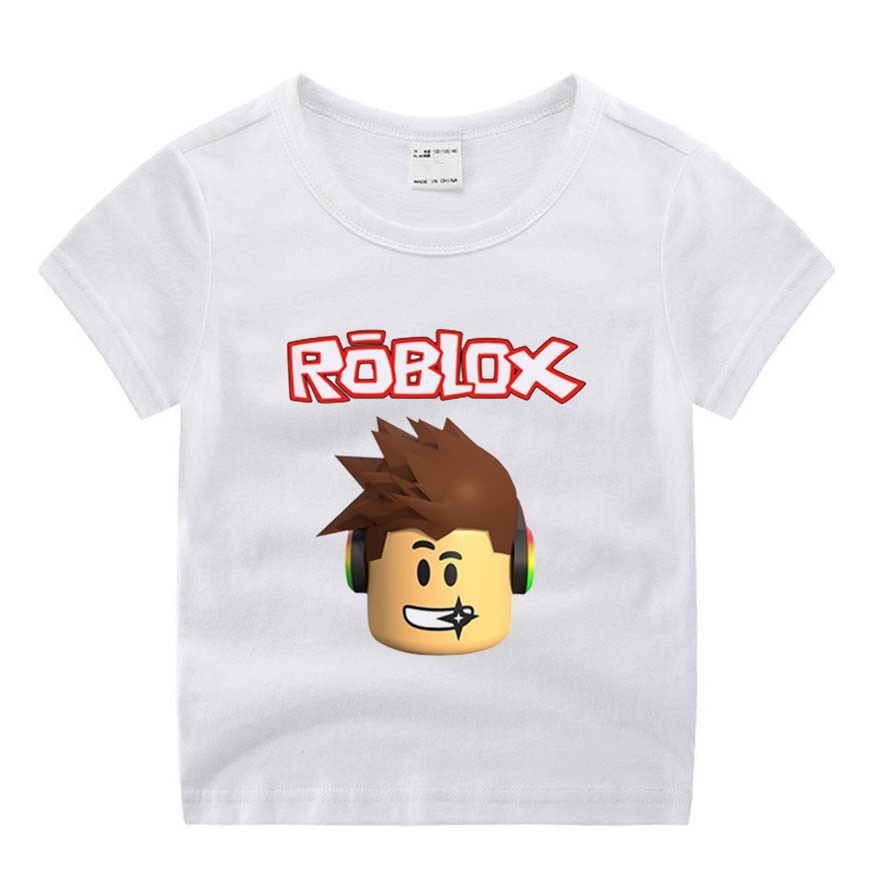 Baby Boy Girl Roblox Cute Print Clothes Children Funny T Shirt Round Neck Cotton Children 2 12 Birthday - boy clothes codes roblox clothes codes for boys