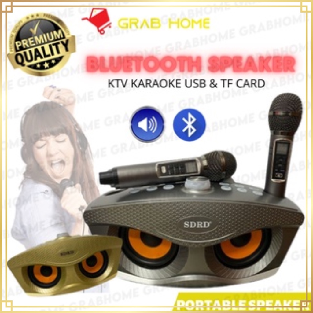 SDRD SD-306 SD306 Plus YS 203 Dual Wireless Microphone Portable Bluetooth Speaker Mobile Karaoke KTV