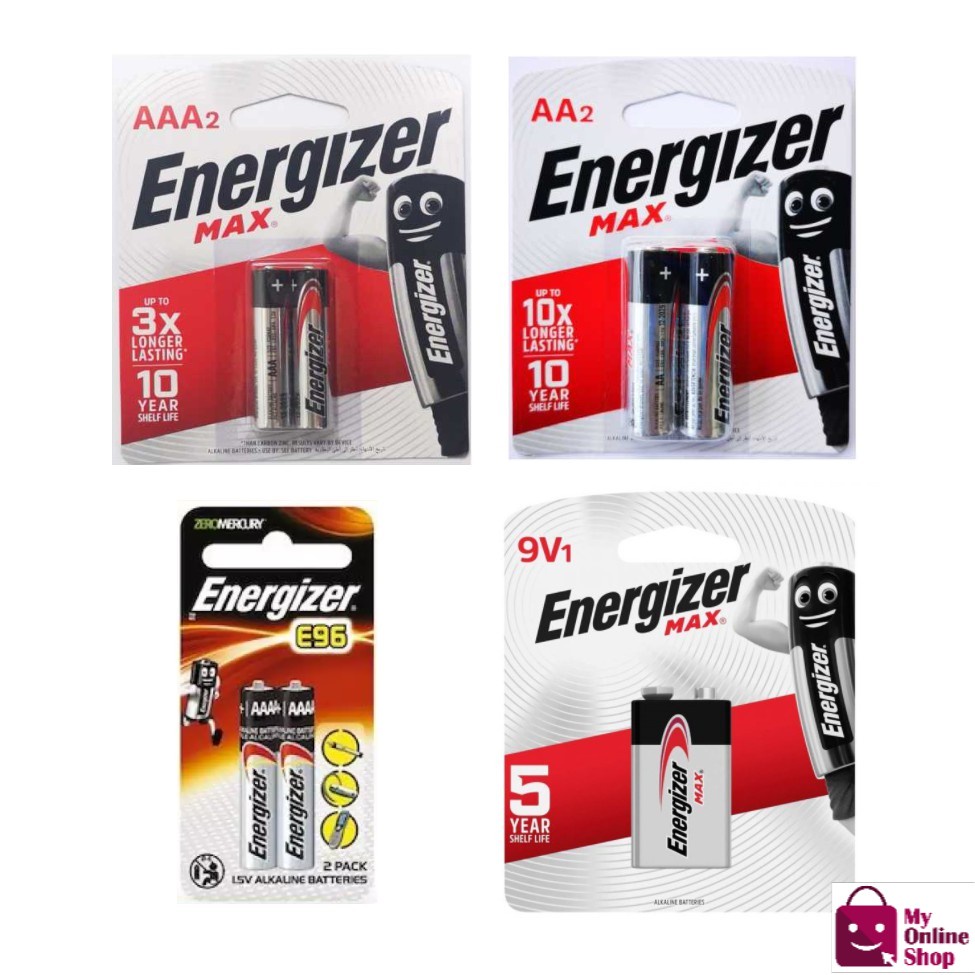 ENERGIZER Max AAAA / AAA / AA Battery 1.5V 2pcs/pack ENERGIZER Max 9V