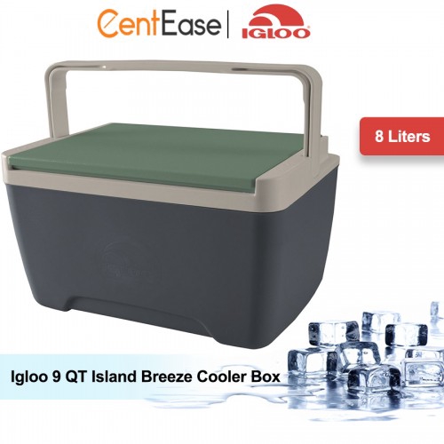 Igloo 9 QT Island Breeze Cooler Box Carbonite/Green Shopee Malaysia