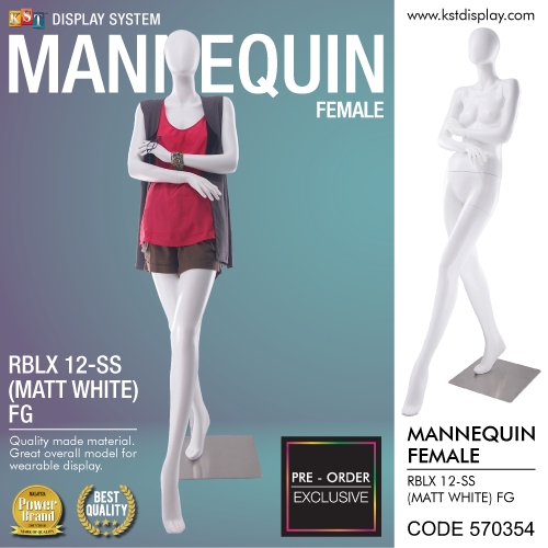 Mannequin Female Full Body Matte White For Clothes Wardrobe