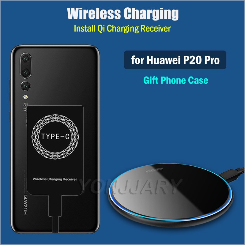 Literatuur Veroveraar Ik was verrast Qi Wireless Charging Set for Huawei P20 Pro 6.1'' Wireless Charger Pad +  Type-C Charging Receiver Adapter Gift TPU Case | Shopee Malaysia
