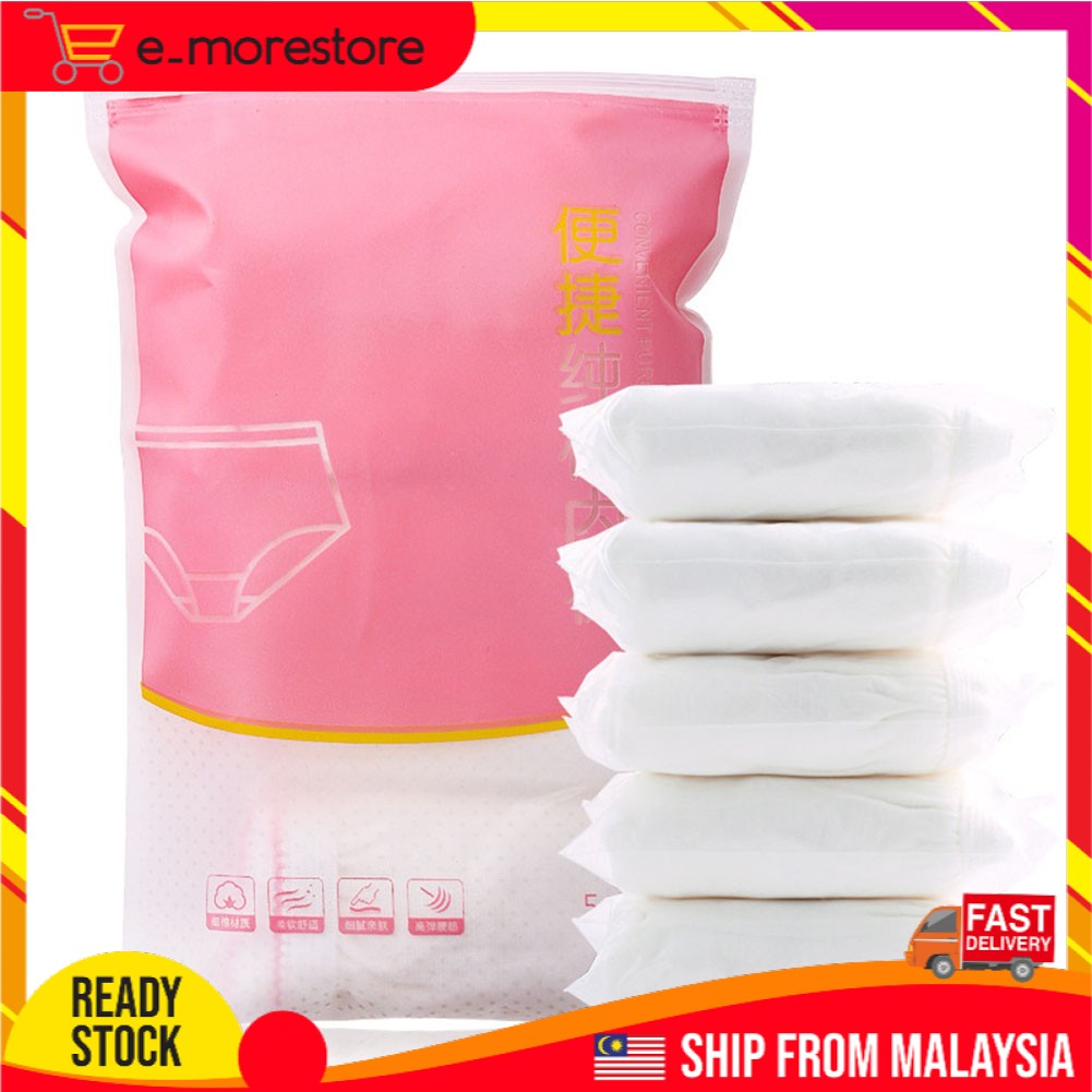 Women's Disposable panties Portable Cotton panties for Travel Spa
