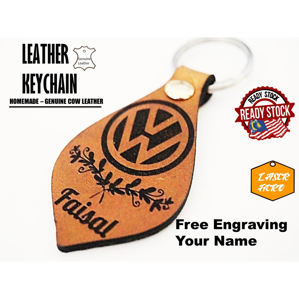 VOLKSWAGEN Keychain Exclusive Genuine Leather Car Keychain Personalized
