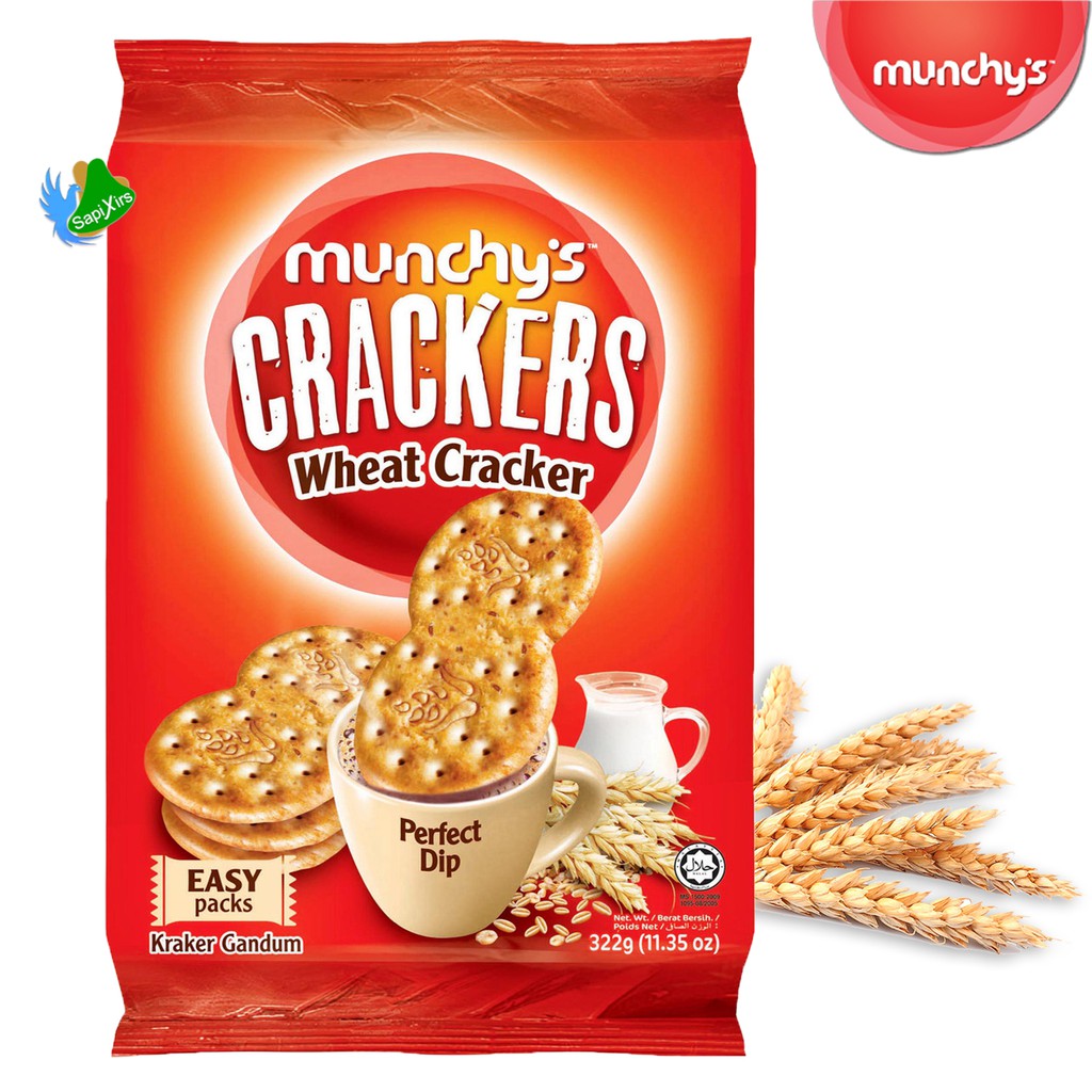 Munchy's Wheat Crackers (322g) | Biskut Kraker Gandum Munchy's | Shopee ...