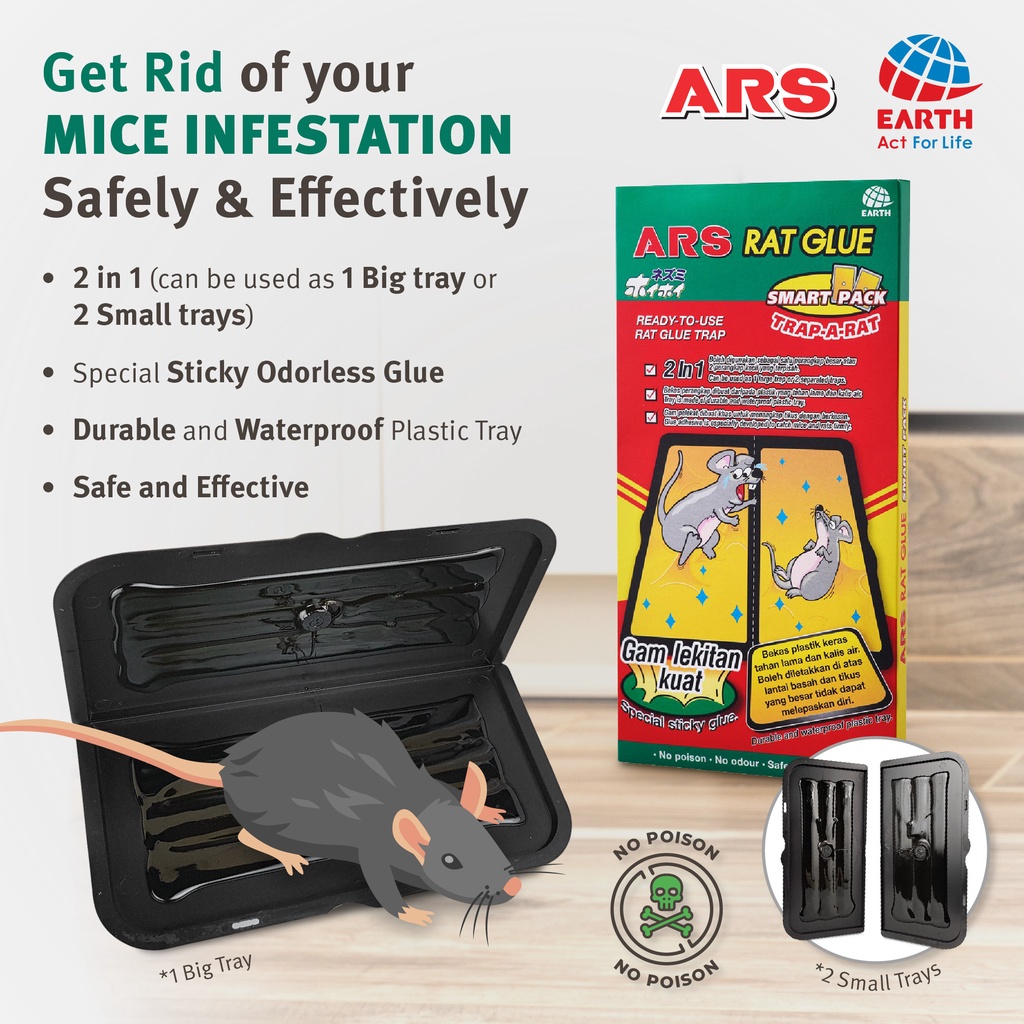 Mouse Glue Traps 2pcs safe and easy way to fight with rats very effective 