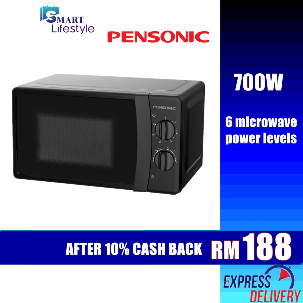 Pensonic Microwave Oven PMW-2004 / ELBA 20L Microwave Oven 6 Power Level EMO-Q2078(BK)