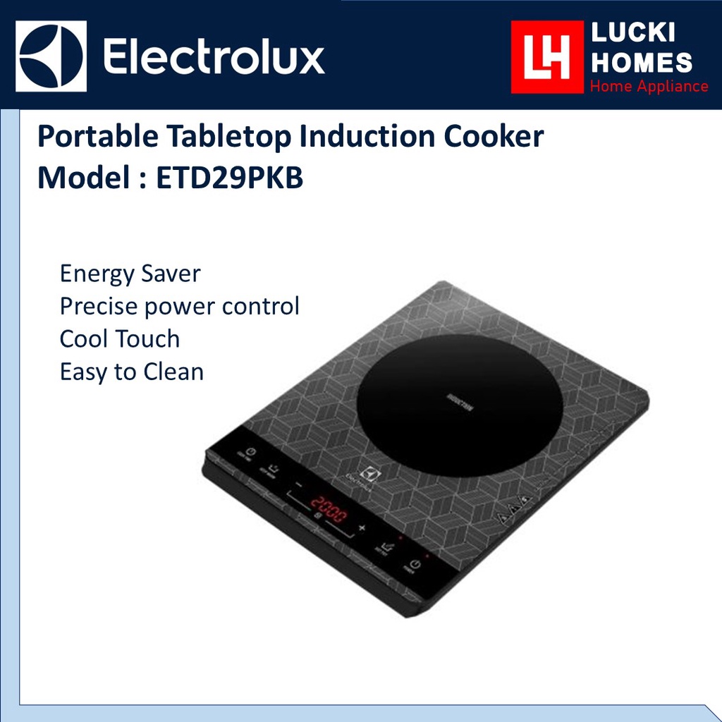 Electrolux Portable Tabletop Induction Cooker ETD29PKB Shopee Malaysia