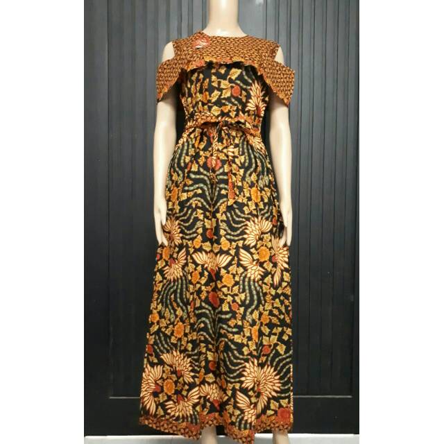 Sogan Babol Dress Shoulder Bolong Batik Long Ethnic Vintage Motif ...