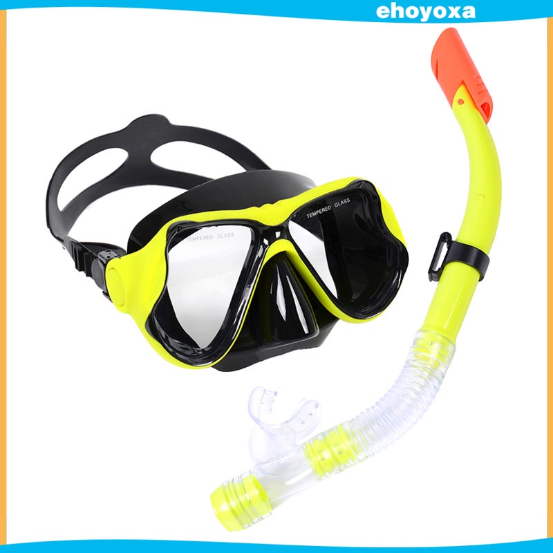 [ehoyoxaMY] Dry Snorkel Mask Set Snorkeling Gear Foldable Dry Snorkel