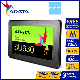 ADATA SSD 120GB 240GB 480GB 960GB SSD SU630 / SU650 SATA 2.5 SSD. LIKE APACER AS340 KINGSTON A400 SANDISK SSD PLUS