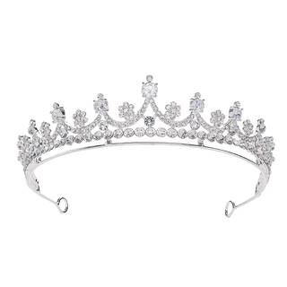 Deartiara Crystal Flower Tiara Headband Wedding Bridal Zircon Crown Headpiece