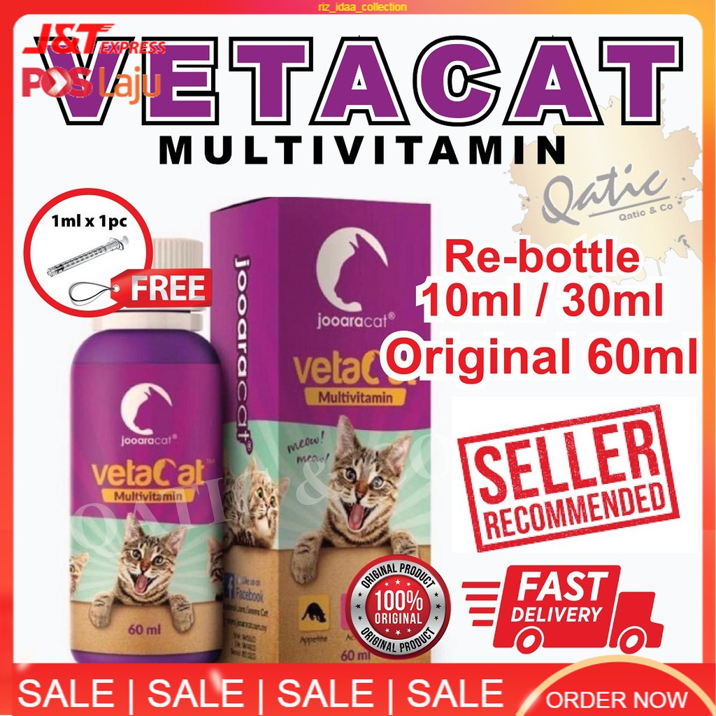 VETACAT MULTIVITAMIN Multivitamin Untuk Kucing Repack Shopee Malaysia