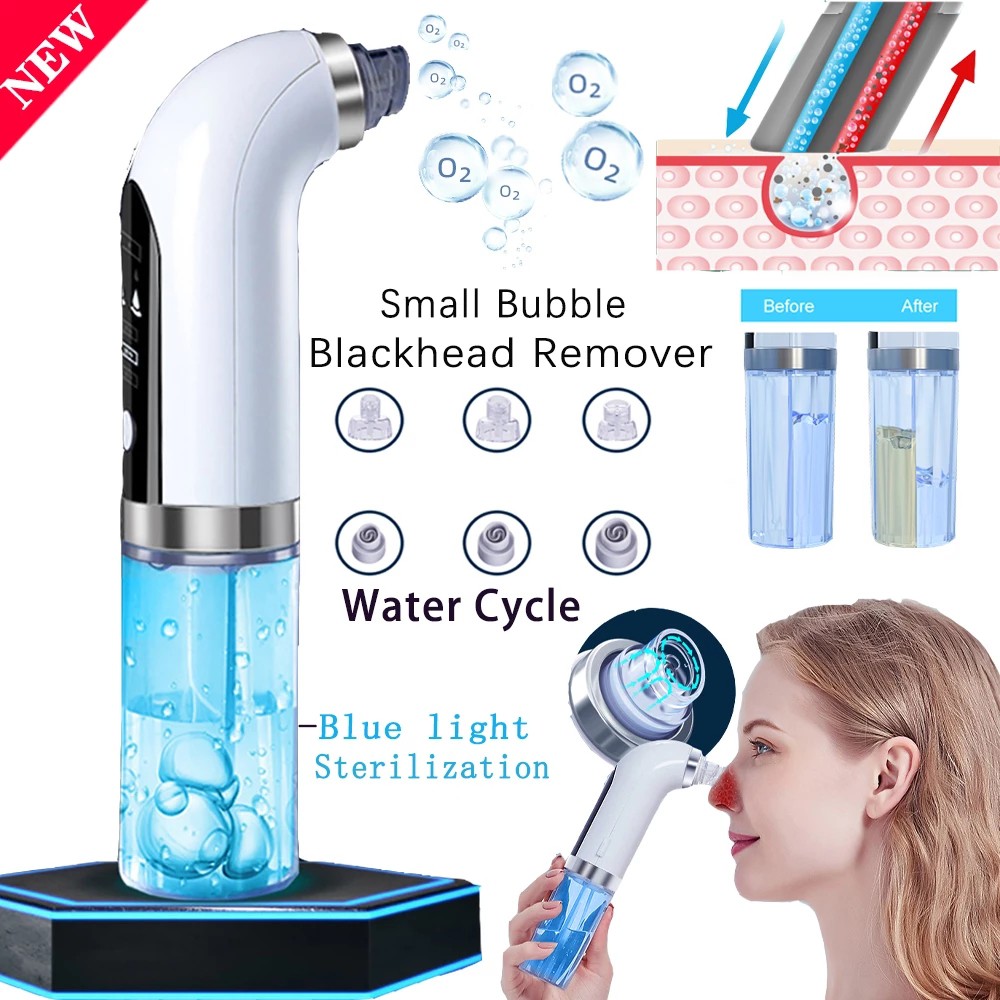 Ship in 24h】Electric Small Bubble Blackhead Remover Rechargeable Water  Cycle Pore Acne Removal Vacuum Suction Facial Cleaner Tools | Shopee  Malaysia