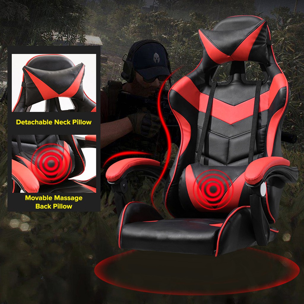 [READY STOCK] FINSSO: CHAHO Height Adjustable Reclining E-Sports Gaming Chair