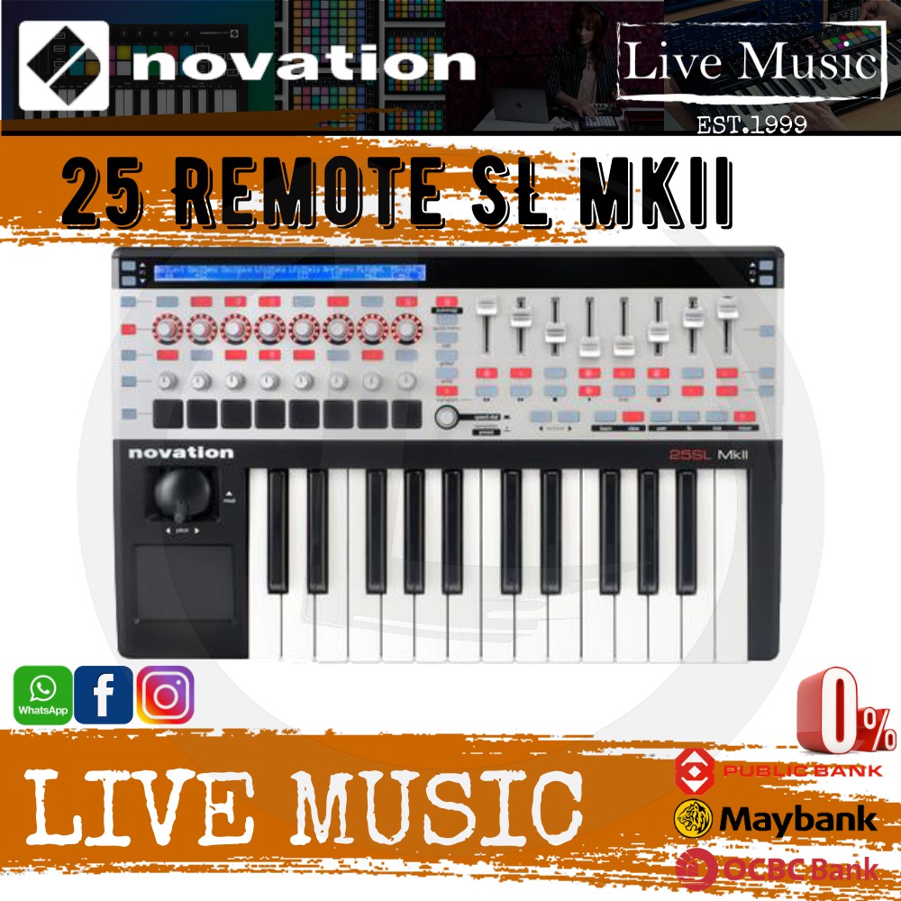 Novation 25 Remote SL - Mk II 25-key USB MIDI Controller (Novation-25)