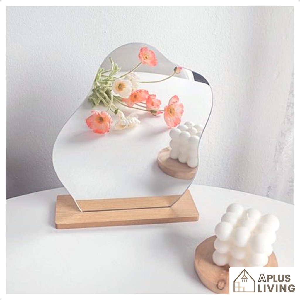 Japanese Ins Style Art mirror Irregular Style Cute Simple Cloud Creative Cosmetic Make Up Mirror Home Decor Photo Prop镜子