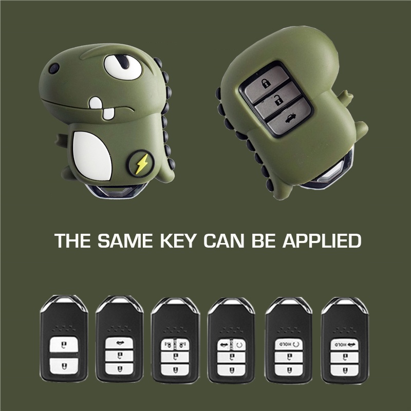 Premium Essential Cute Dragon Car Key Case Honda Vezel City Civic Br-V Hr-Vcrv Pilot Accord Jazz Jade Crider Odyssey ... - Image 3