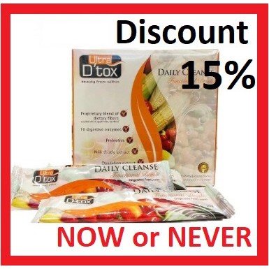 Free Shaker Ultra D Tox Ultra Dtox Daily Cleanse Functional Drink 20g X 15 Sachets Shopee Malaysia