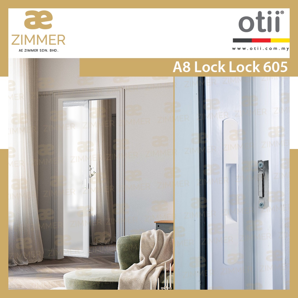 AE Zimmer Otii A8 Lock Lock 605_Black (11629) / White (11630) Shopee