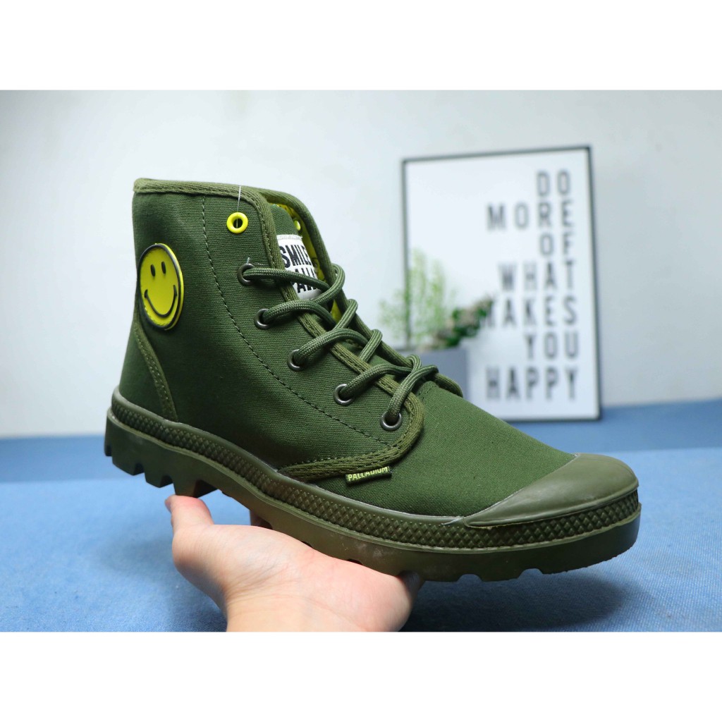 palladium green boots