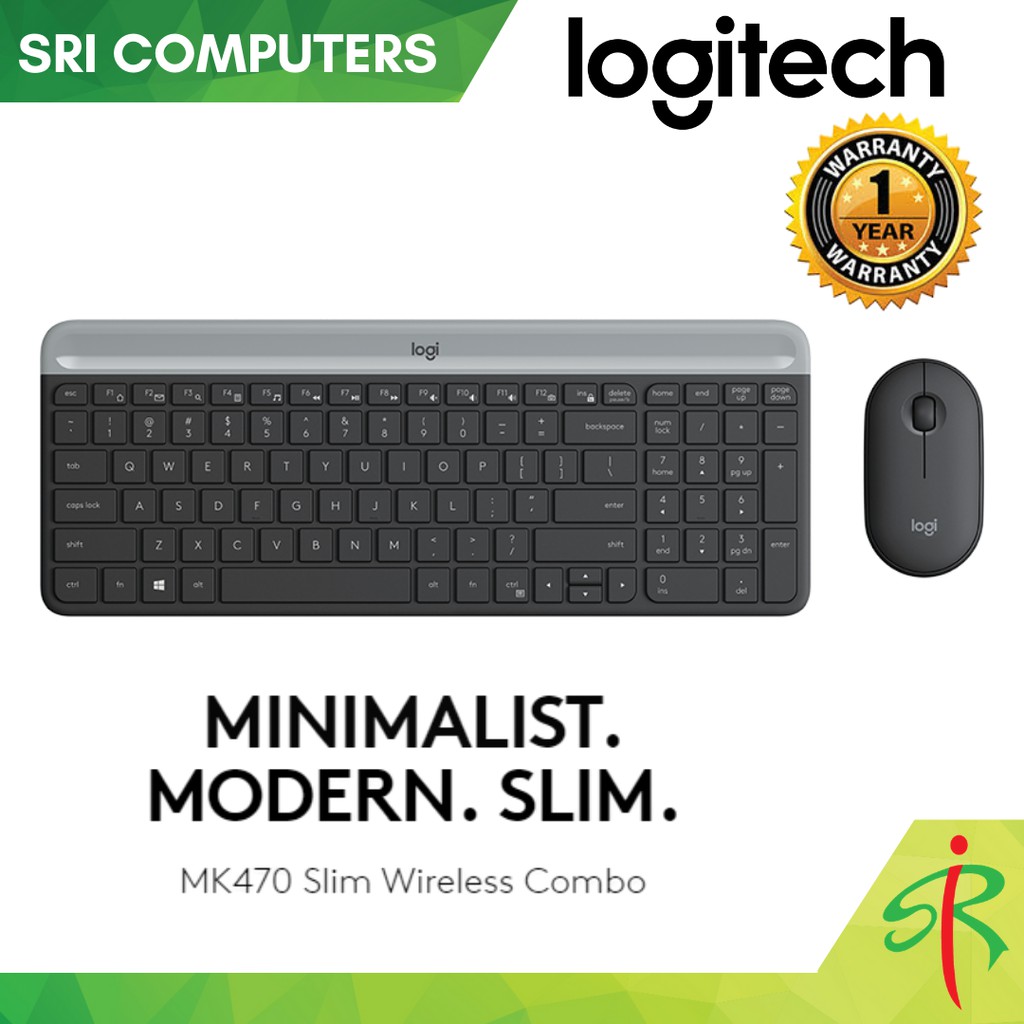 Logitech MK470 Slim Wireless Keyboard Mouse | Shopee Malaysia